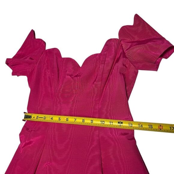 Vintage 80’s Karen Lucas for Nikki Off Shoulder Pink Fit and Flare Party Dress - Picture 10 of 11